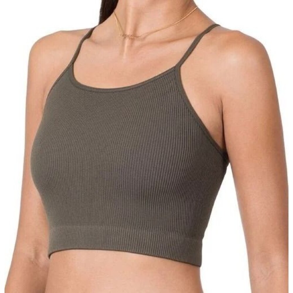 CHARCOAL ZENENA CROPPED CAMI-NWT